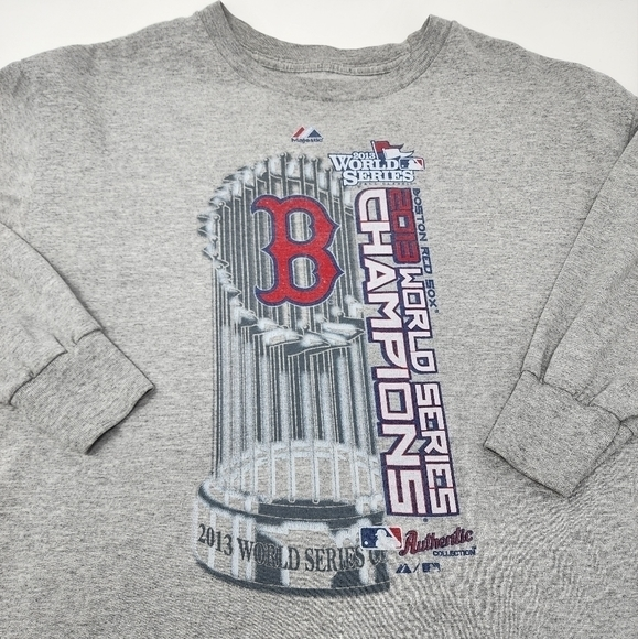 Majestic Men's Boston Red Sox 2013 World Series Champions Long Sleeve Large - Picture 1 of 16